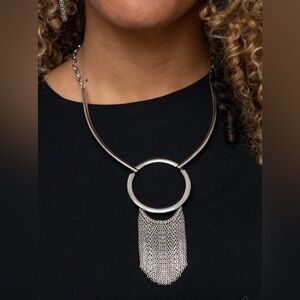 Paparazzi Jewelry - Pharaoh Paradise Silver Necklace - Vintage